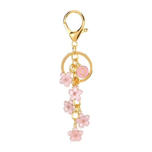 Initiale Marguerite - Bijou de sac (Rose)