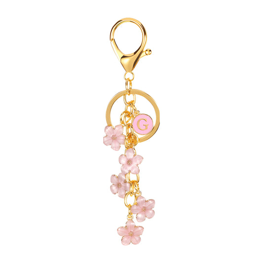 Initiale Marguerite - Bijou de sac (Rose)