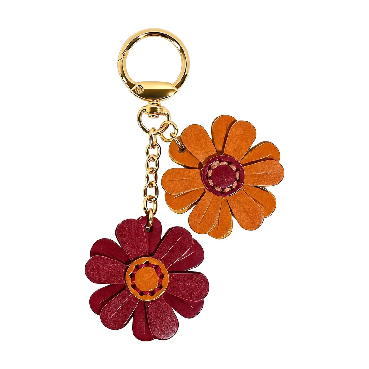 Bloomy – Bijou de sac fleur en cuir