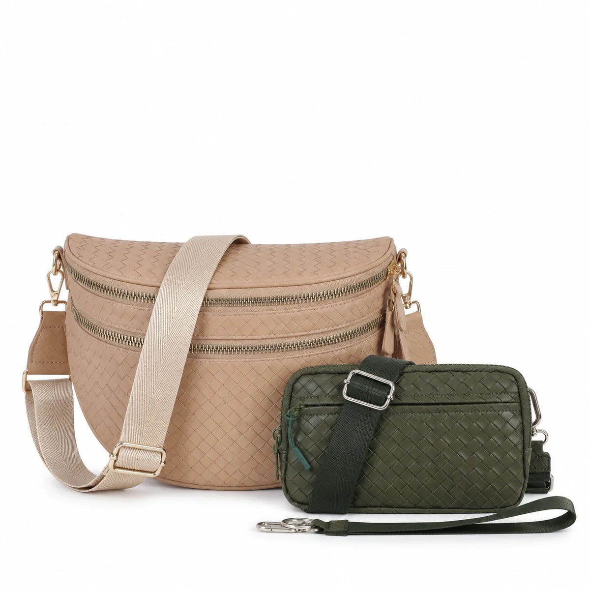 Le duo essentiels mains libres - Cuir tressé