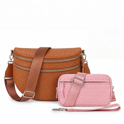 Le duo essentiels mains libres - Cuir tressé