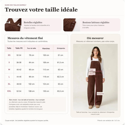 Barrely – La salopette en velours côtelé la plus confortable
