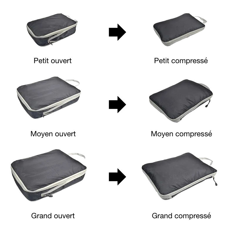 CompressCube - Sacs de rangement compressibles (3 pcs)