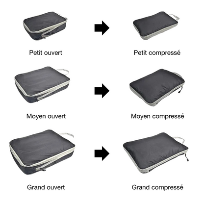 CompressCube - Sacs de rangement compressibles (3 pcs)
