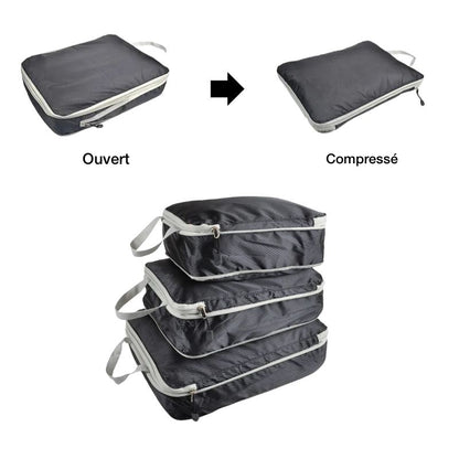 CompressCube - Sacs de rangement compressibles (3 pcs)