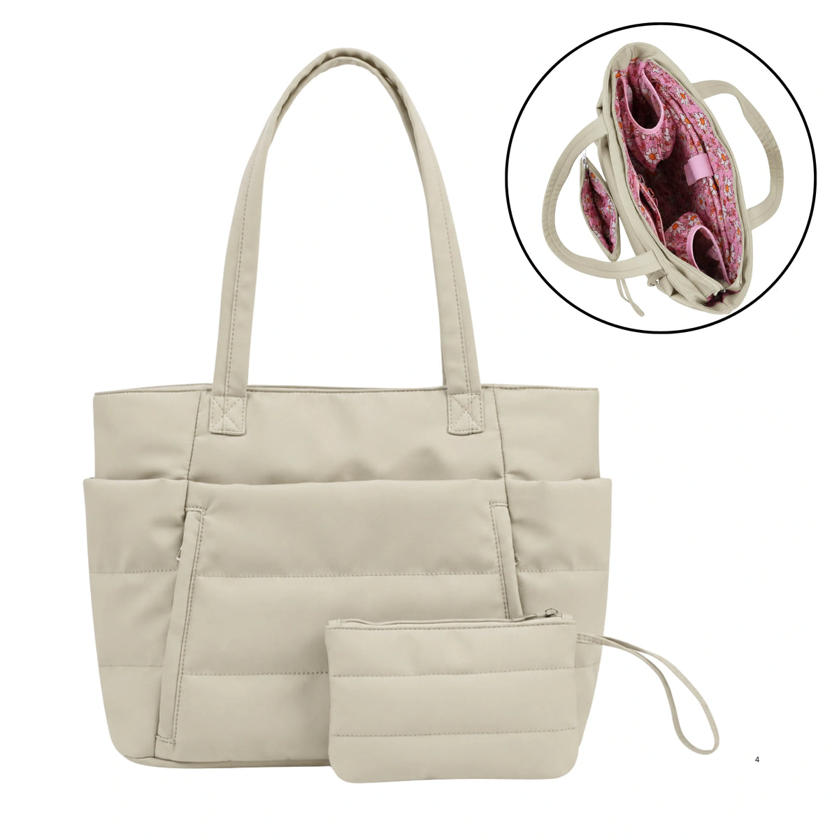 Cloudy Plus – Le cabas matelassé organisé