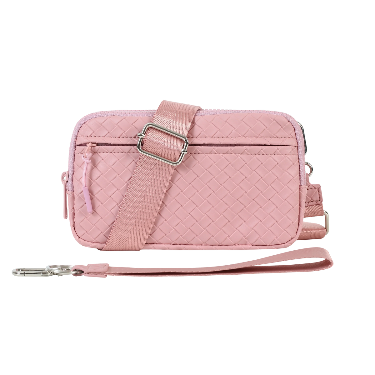 Statshy – Portefeuille bandoulière en cuir tressé
