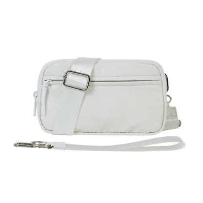 Statshy – Portefeuille bandoulière en cuir tressé