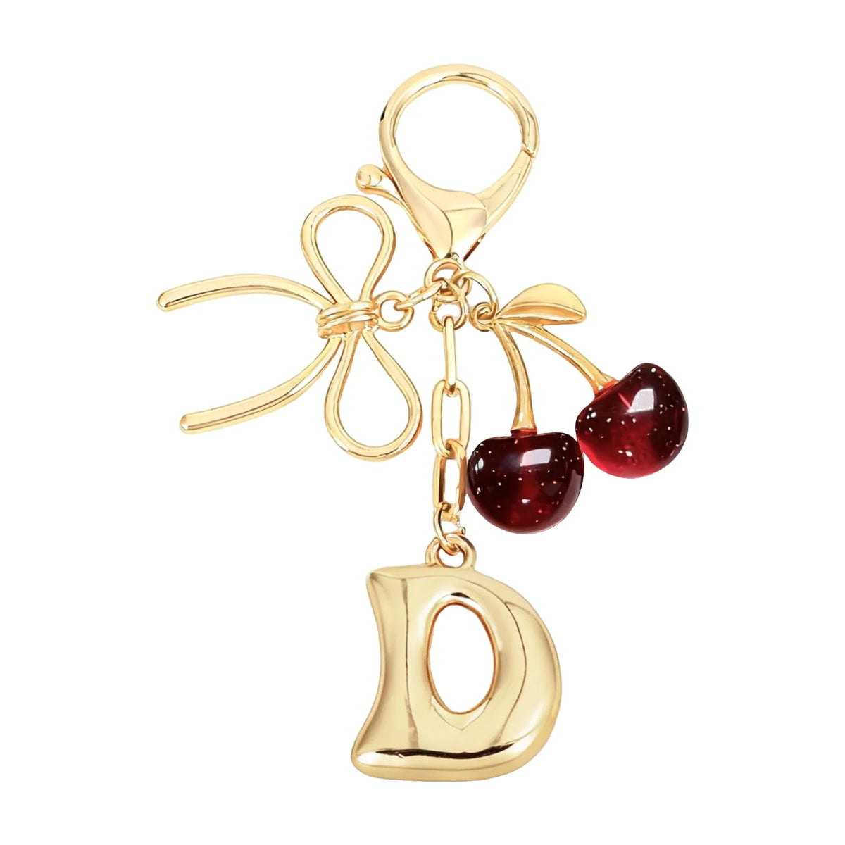 Cherie – Bijou de sac initiale nœud cerise (Rouge)