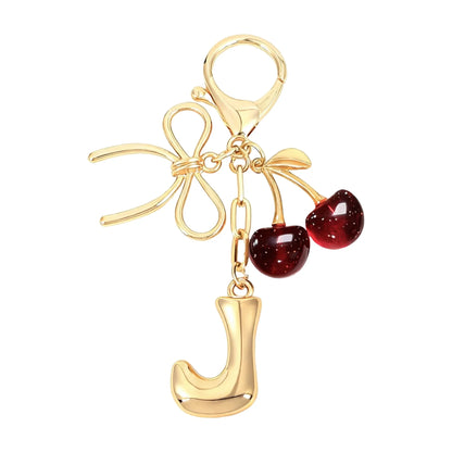 Cherie – Bijou de sac initiale nœud cerise (Rouge)