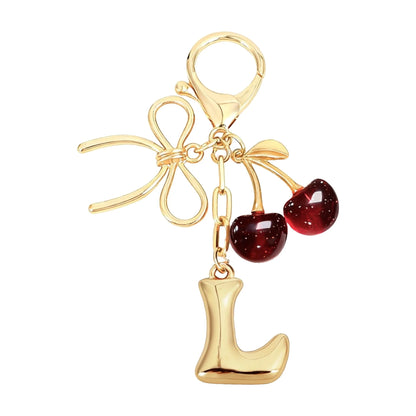 Cherie – Bijou de sac initiale nœud cerise (Rouge)
