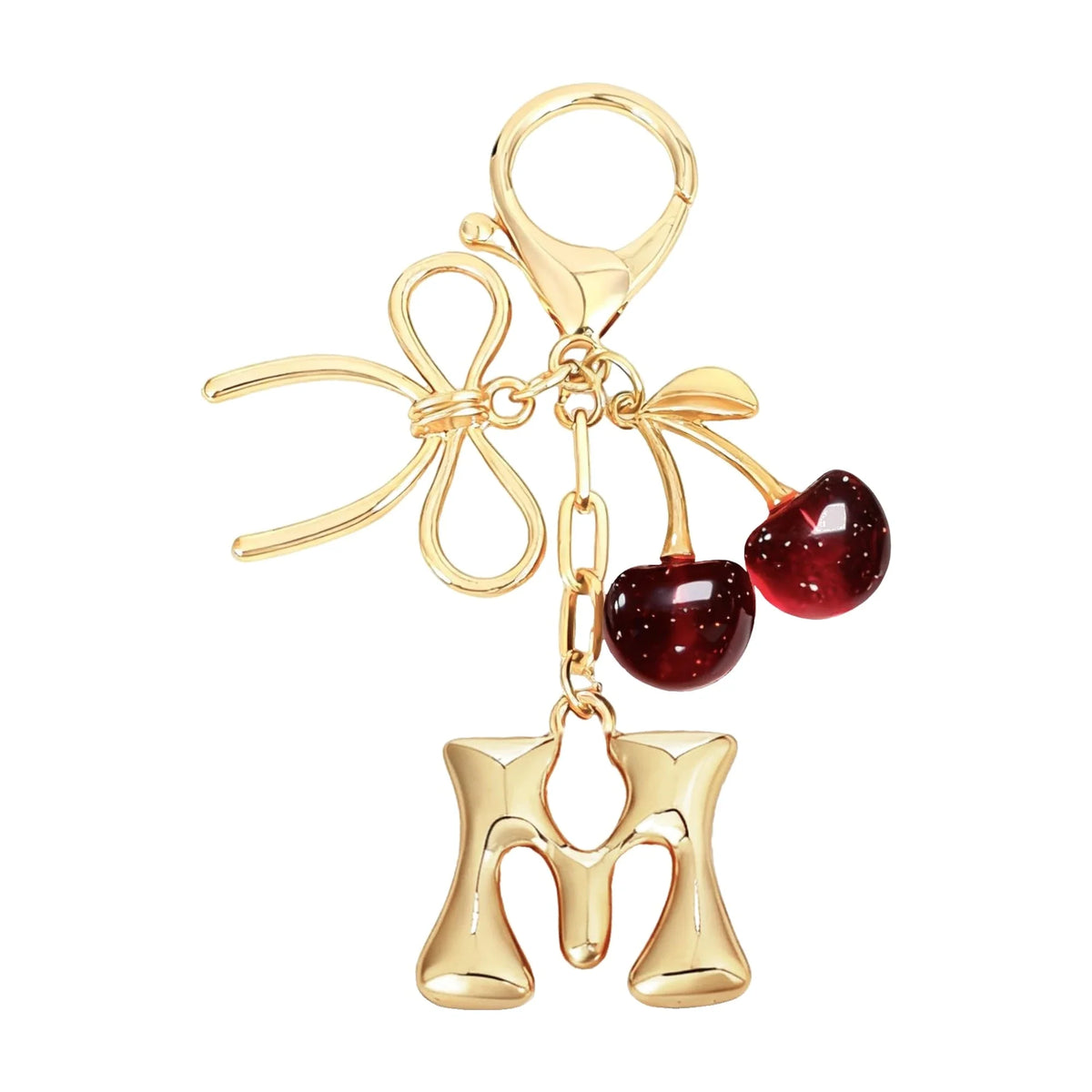 Cherie – Bijou de sac initiale nœud cerise (Rouge)