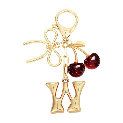 Cherie – Bijou de sac initiale nœud cerise (Rouge)
