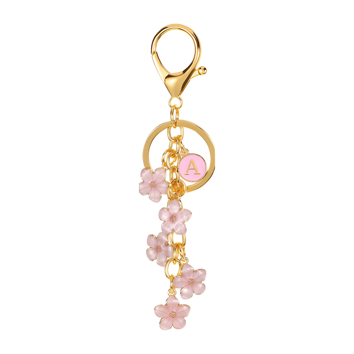 Initiale Marguerite - Bijou de sac (Rose)