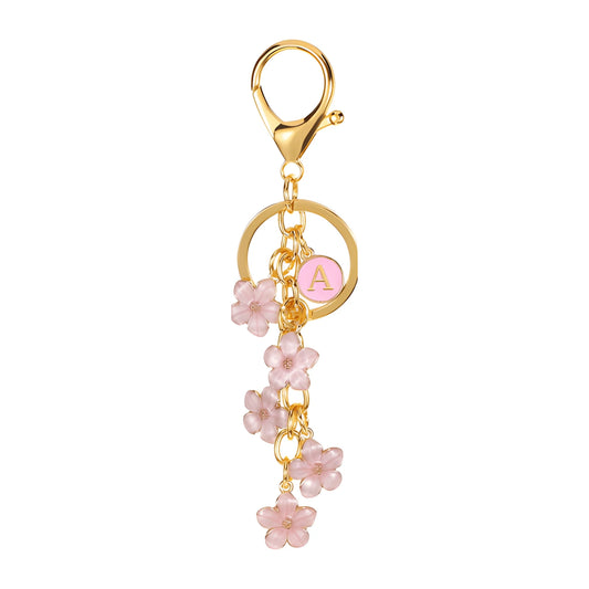 Initiale Marguerite - Bijou de sac (Rose)