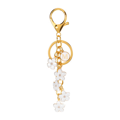Initiale Marguerite - Bijou de sac (Blanc)
