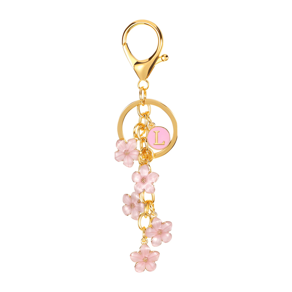 Initiale Marguerite - Bijou de sac (Rose)