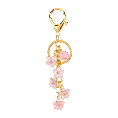 Initiale Marguerite - Bijou de sac (Rose)
