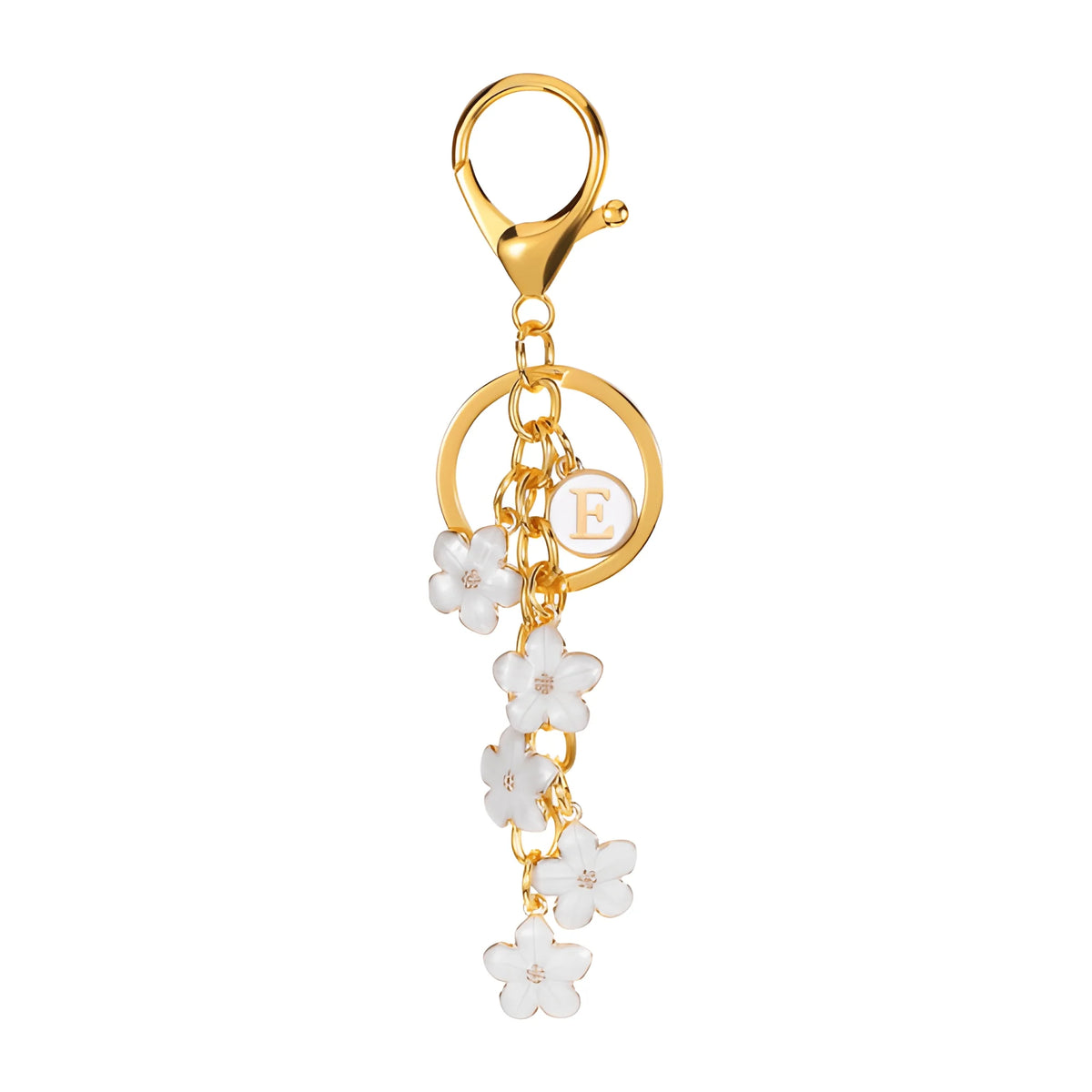 Initiale Marguerite - Bijou de sac (Blanc)