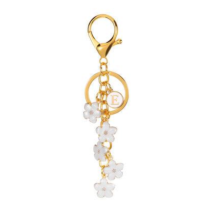 Initiale Marguerite - Bijou de sac (Blanc)