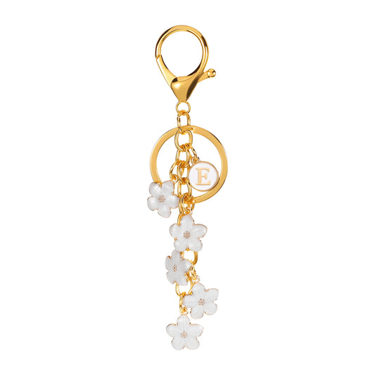 Initiale Marguerite - Bijou de sac (Blanc)