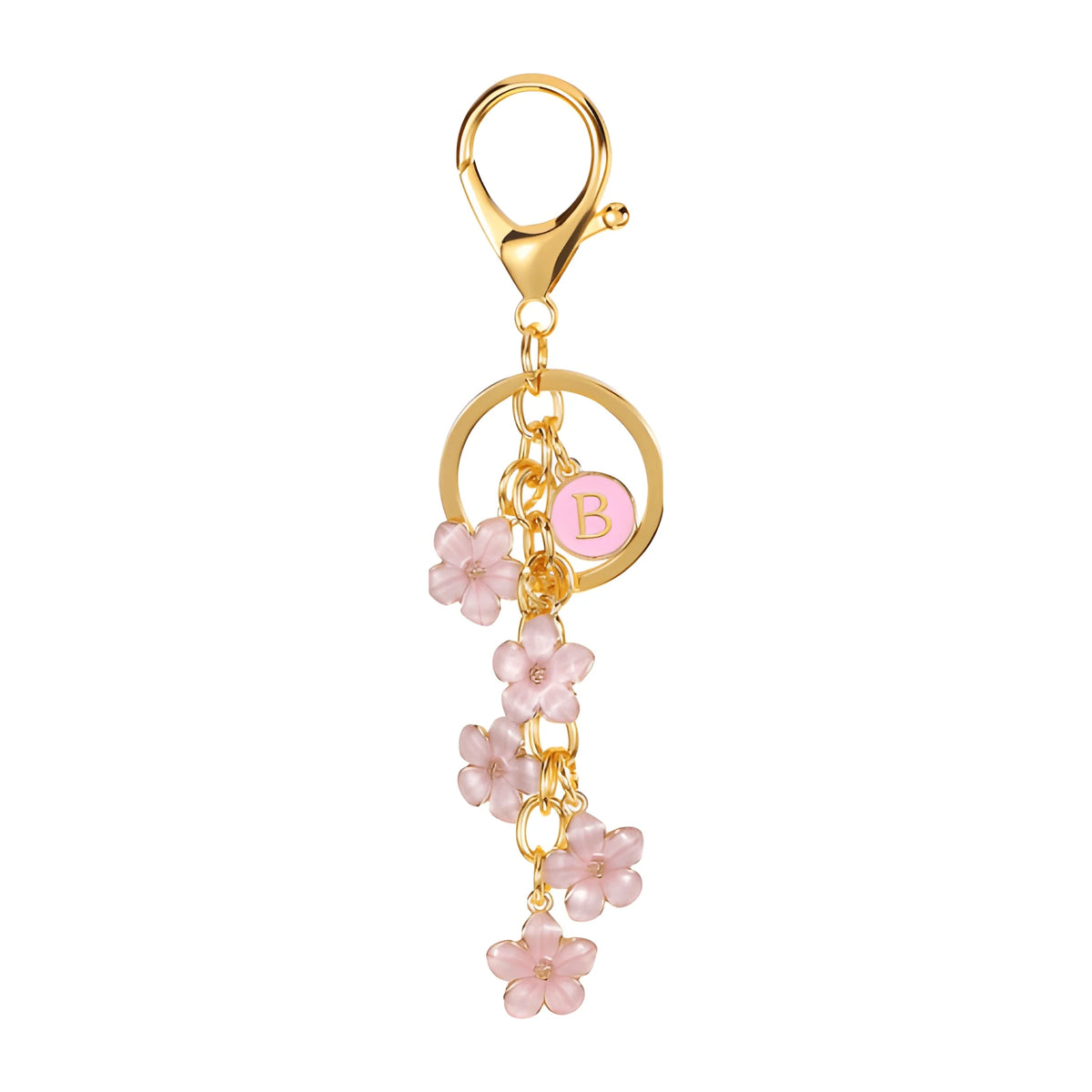 Initiale Marguerite - Bijou de sac (Rose)