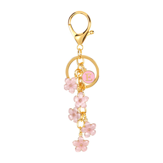 Initiale Marguerite - Bijou de sac (Rose)