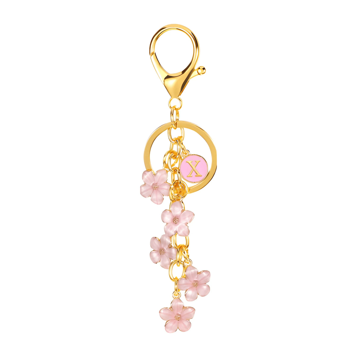 Initiale Marguerite - Bijou de sac (Rose)