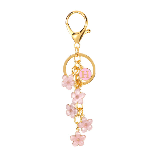 Initiale Marguerite - Bijou de sac (Rose)
