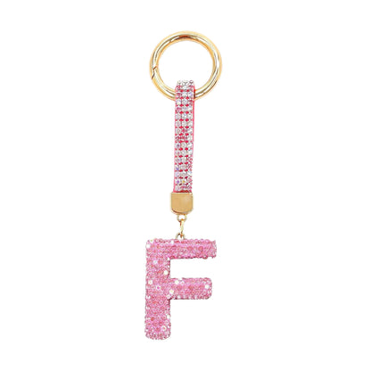 Initiale Sparkle – Bijou de sac (Rose)
