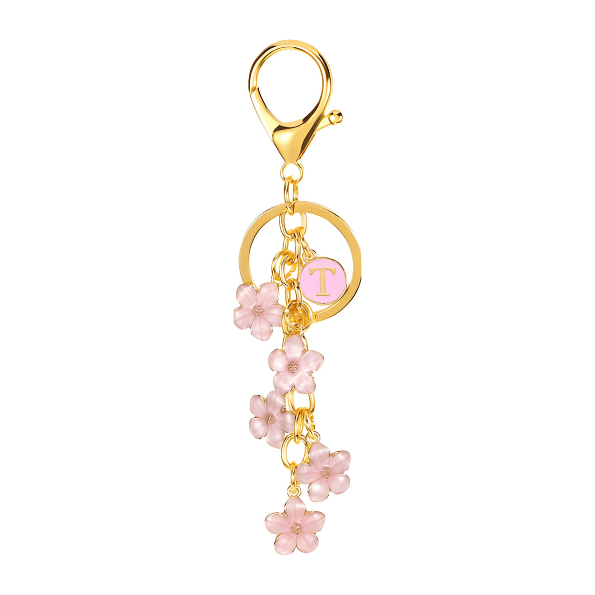 Initiale Marguerite - Bijou de sac (Rose)