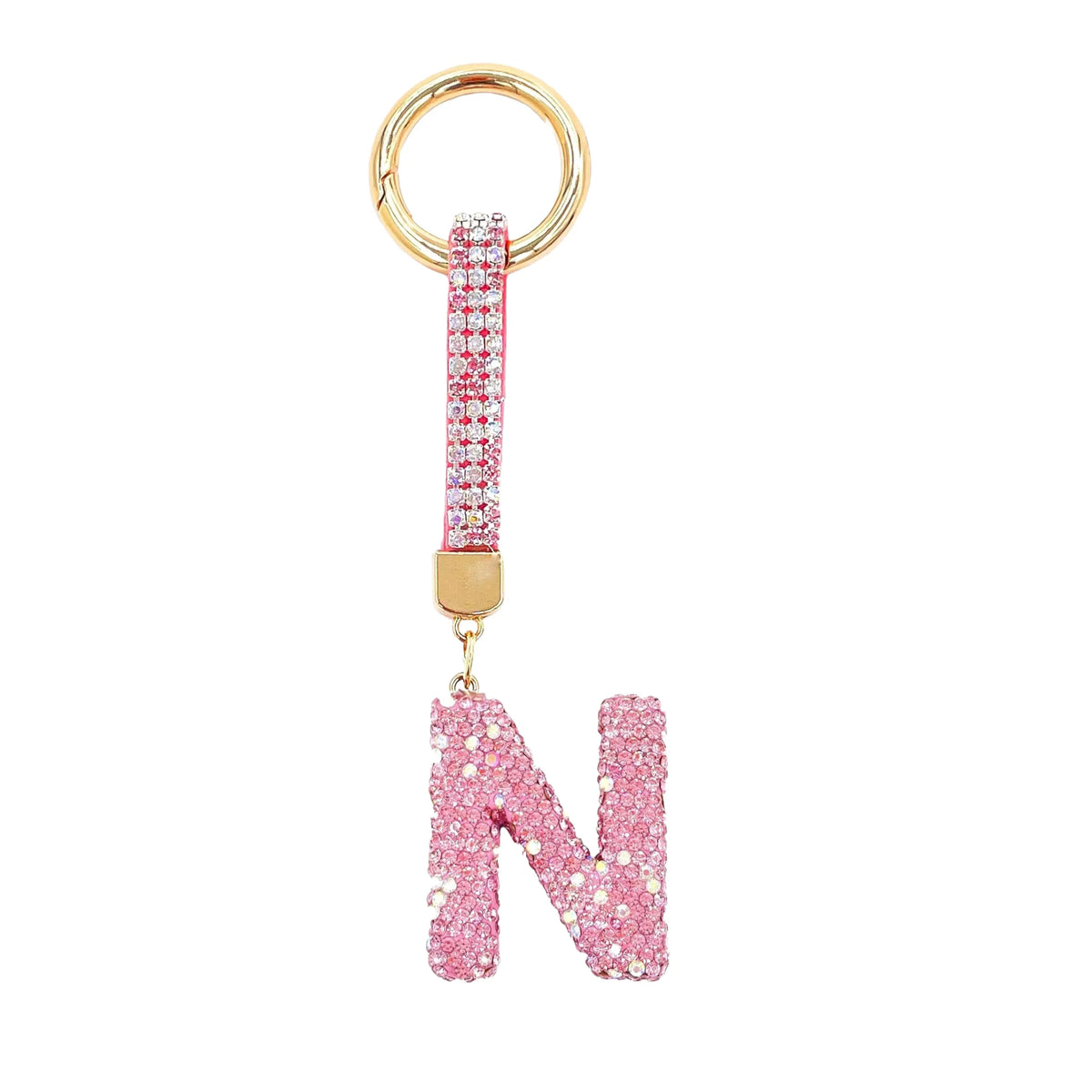 Initiale Sparkle – Bijou de sac (Rose)