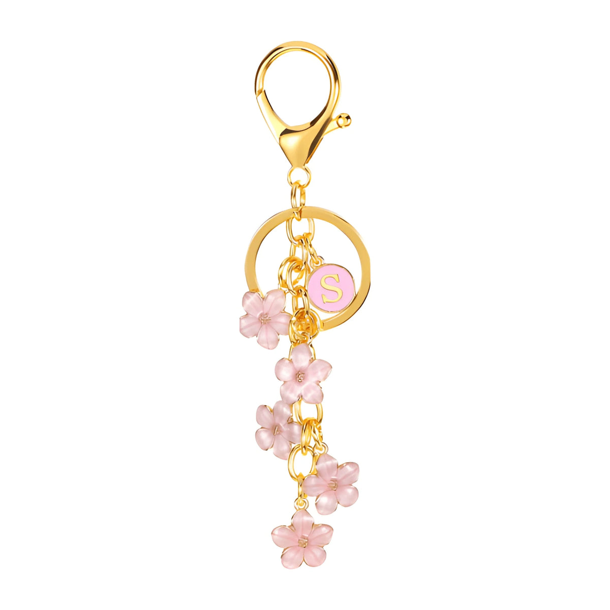 Initiale Marguerite - Bijou de sac (Rose)
