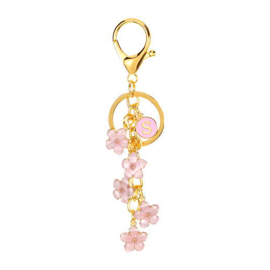 Initiale Marguerite - Bijou de sac (Rose)