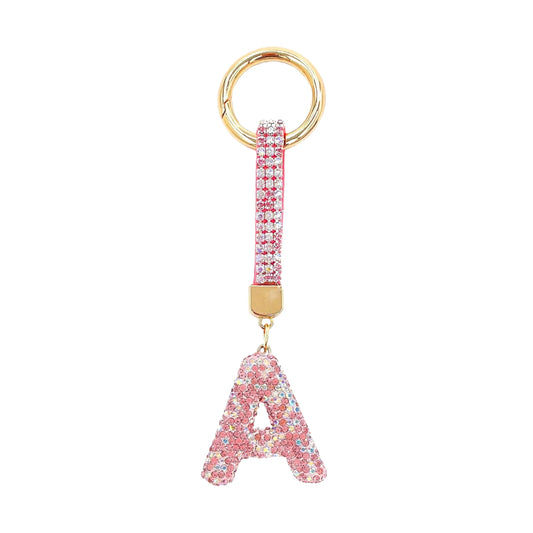 Initiale Sparkle – Bijou de sac (Rose)