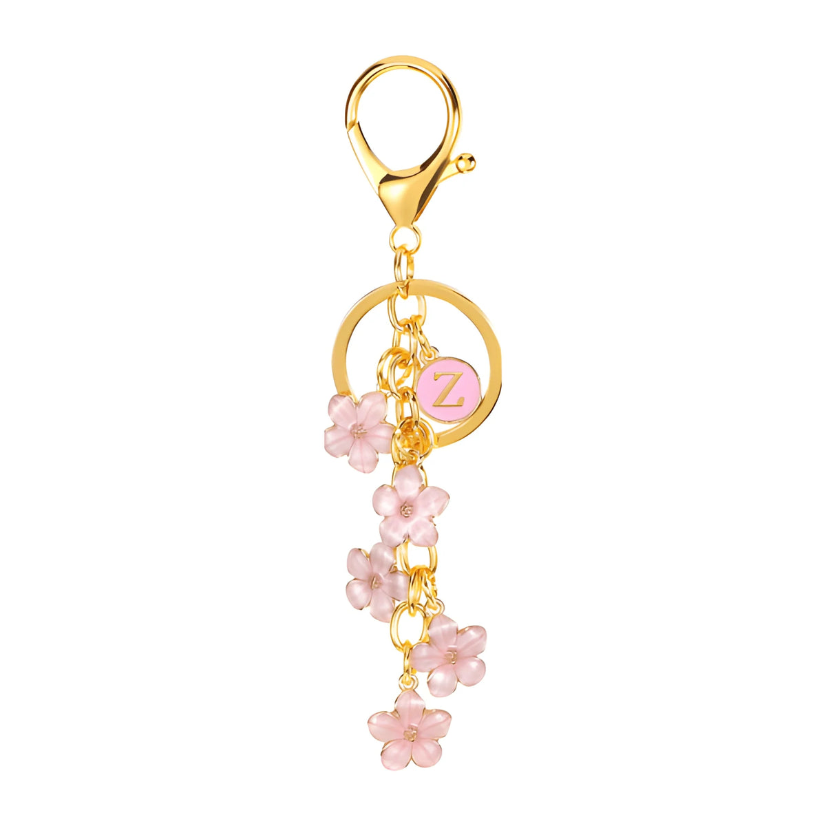 Initiale Marguerite - Bijou de sac (Rose)