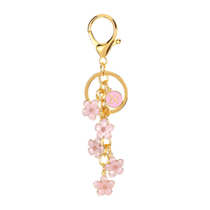 Initiale Marguerite - Bijou de sac (Rose)