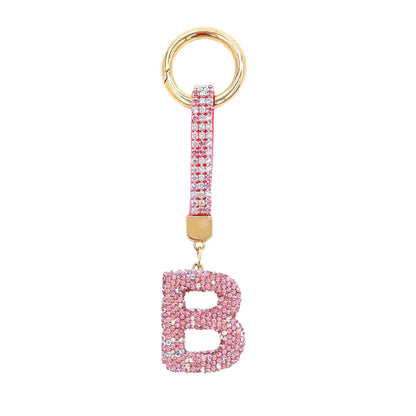 Initiale Sparkle – Bijou de sac (Rose)